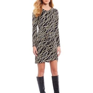 MICHAEL Michael Kors Lola Faux Wrap Dress -Chains